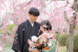 桜が満開の日に