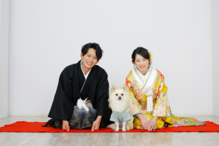 愛犬とのウェディングフォト