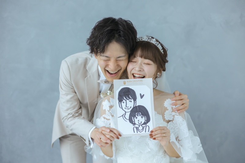 似顔絵を使った可愛い撮影