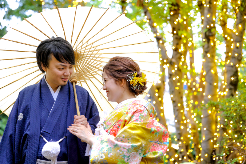 イルミネーションのガーデンにて