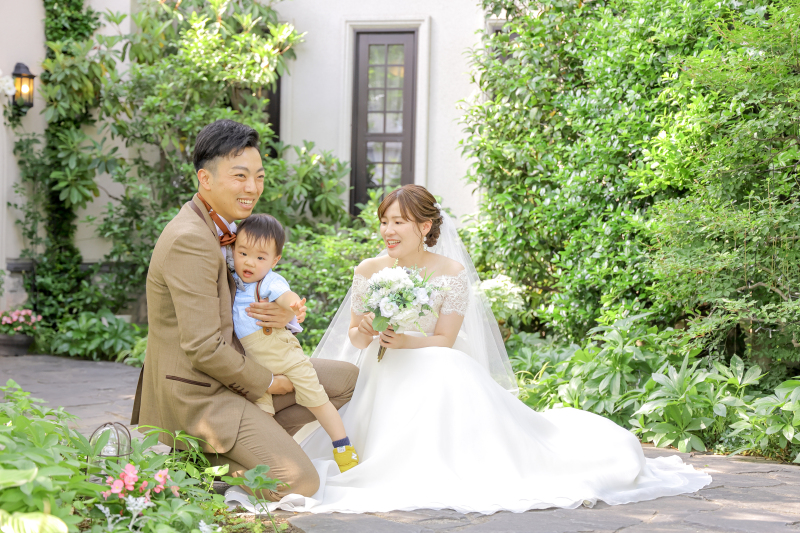 式場のエントランスにて