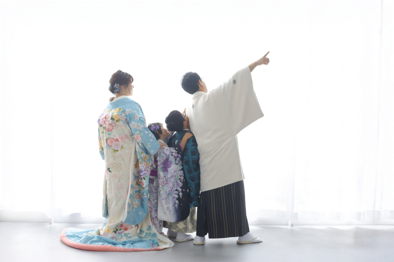 家族皆でお着物