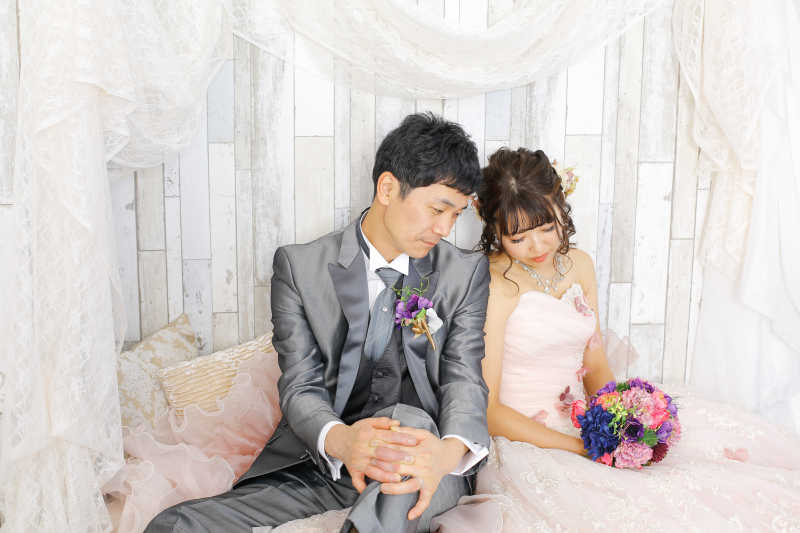 ピンクのドレスに包まれて