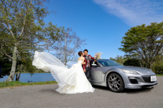 綺麗な青空で自然なショット