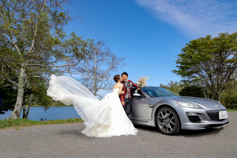 綺麗な青空で自然なショット
