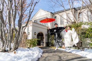 【全データ付】結婚式場フォト｜和装プラン｜新郎新婦和装1着｜チャペル＆ガーデン＆邸宅で撮れる｜オールドモダンな式場だから和装も◎