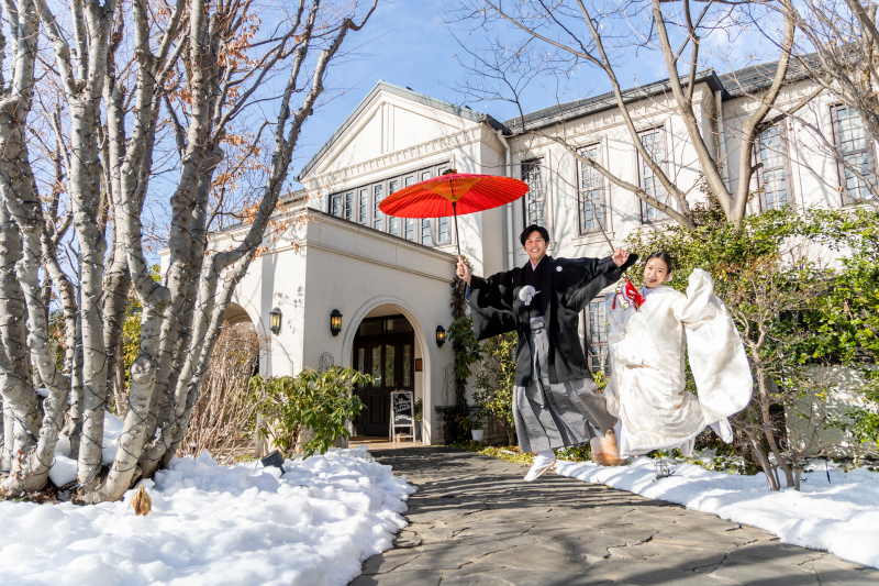 【全データ付】結婚式場フォト｜和装プラン｜新郎新婦和装1着｜チャペル＆ガーデン＆邸宅で撮れる｜オールドモダンな式場だから和装も◎