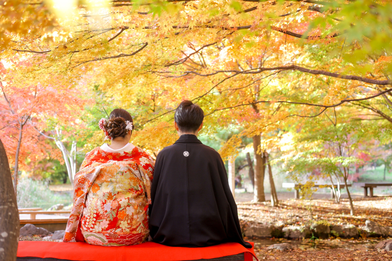 【紅葉ロケ】和装ロケプラン｜結婚式前撮り｜新郎新婦和装1着｜ロケ代込み｜全データ付｜ご予約枠残りわずか！