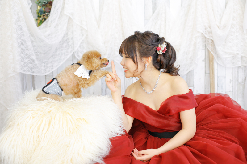 【ソロウェディング】スタジオフォト|洋装プラン|ドレス1着|衣装+美容+撮影|新スタジオで撮れる|全データ付