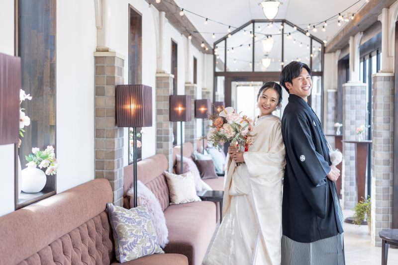 【全データ付】結婚式場フォト｜和装プラン｜新郎新婦和装1着｜チャペル＆ガーデン＆邸宅で撮れる｜オールドモダンな式場だから和装も◎