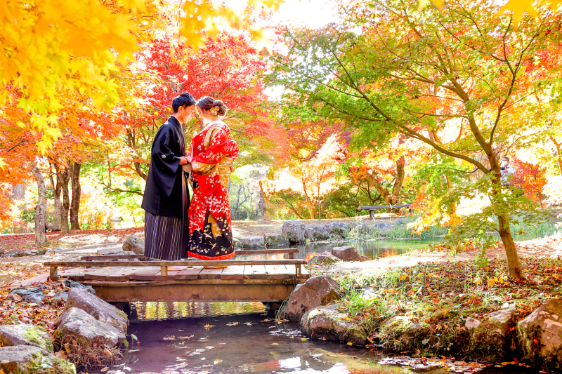 【紅葉ロケ】和装ロケプラン|結婚式前撮り|新郎新婦和装1着|ロケ代込み|全データ付|ご予約枠残りわずか!