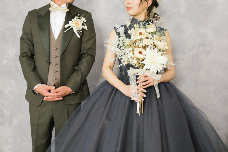 【ハツコエンドウ特別プラン】スタジオフォト|ブランドドレス&タキシード|結婚式の前撮りにも|1日で衣装選び~撮影完結OK!