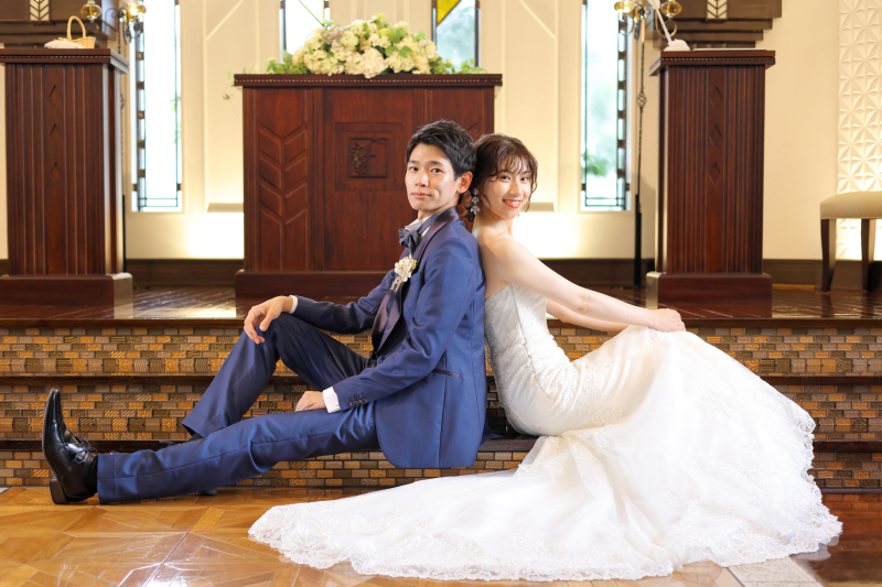 【全データ付】結婚式場フォト|洋装2着プラン|挙式風|チャペル&ガーデン&邸宅で撮れる|家族撮影無料