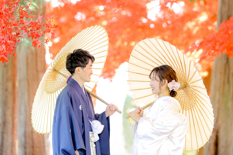 【紅葉ロケ】和装ロケプラン|結婚式前撮り|新郎新婦和装1着|ロケ代込み|全データ付|ご予約枠残りわずか!