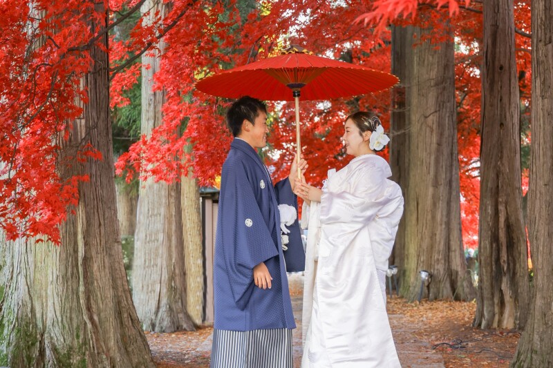 【紅葉ロケ】和装ロケプラン｜結婚式前撮り｜新郎新婦和装1着｜ロケ代込み｜全データ付｜ご予約枠残りわずか！