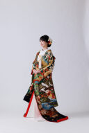 (京友禅手刺繍)群鶴王朝優美文