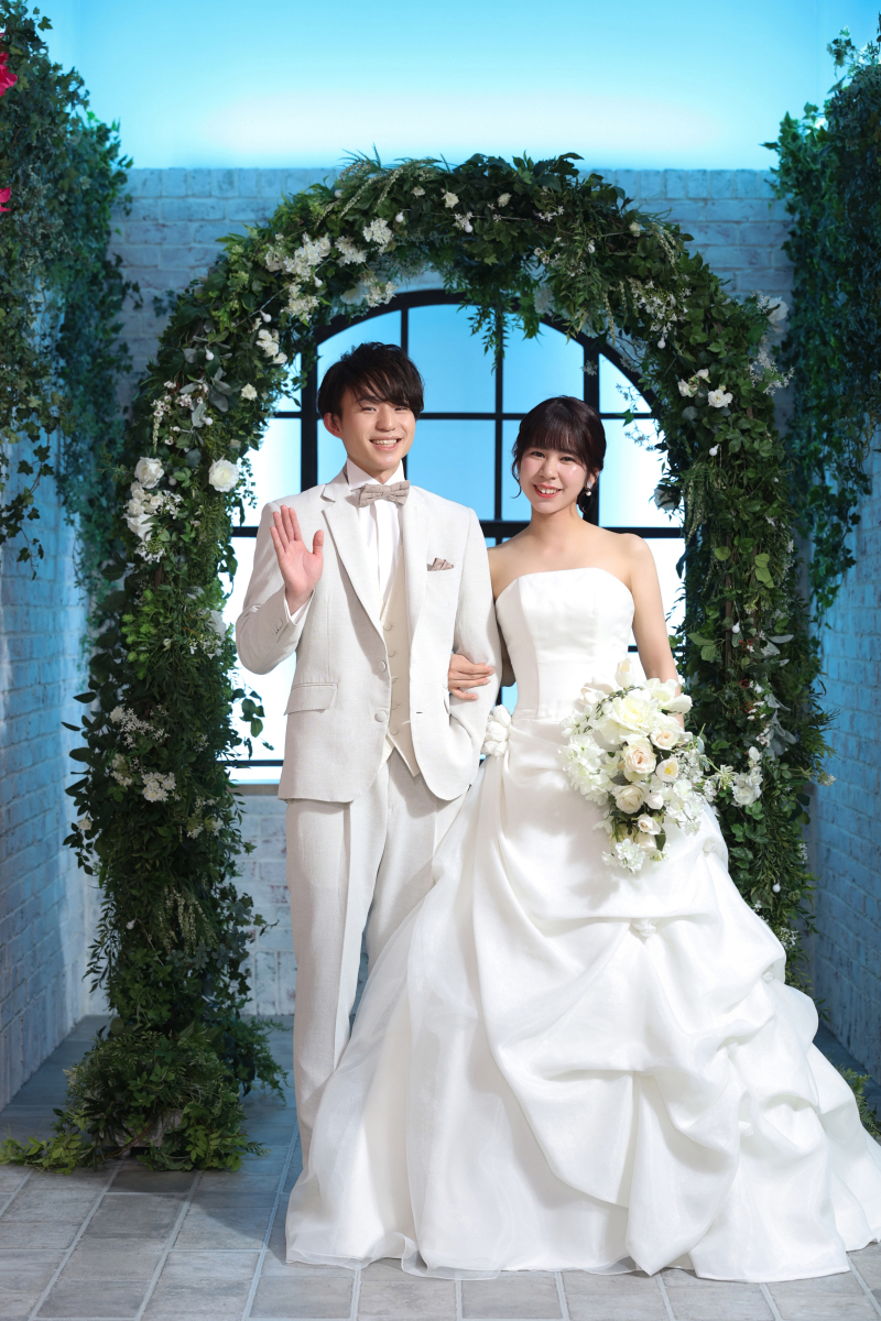 微笑み合うおふたり