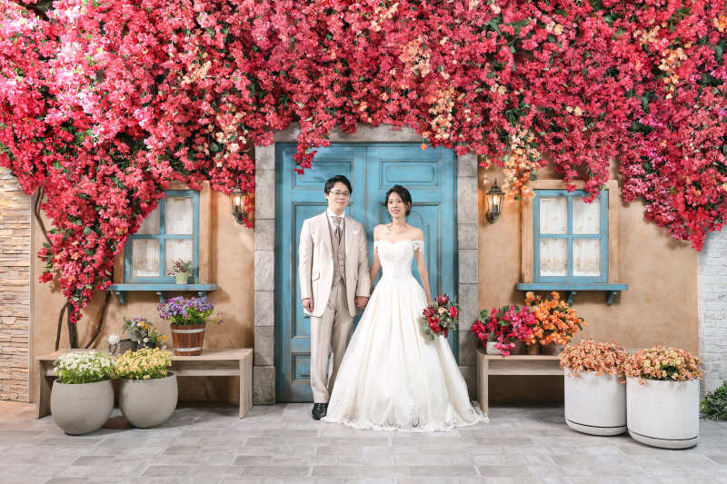 自然光で華やかに