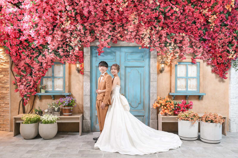 いっぱいのブーゲンビリアに囲まれて