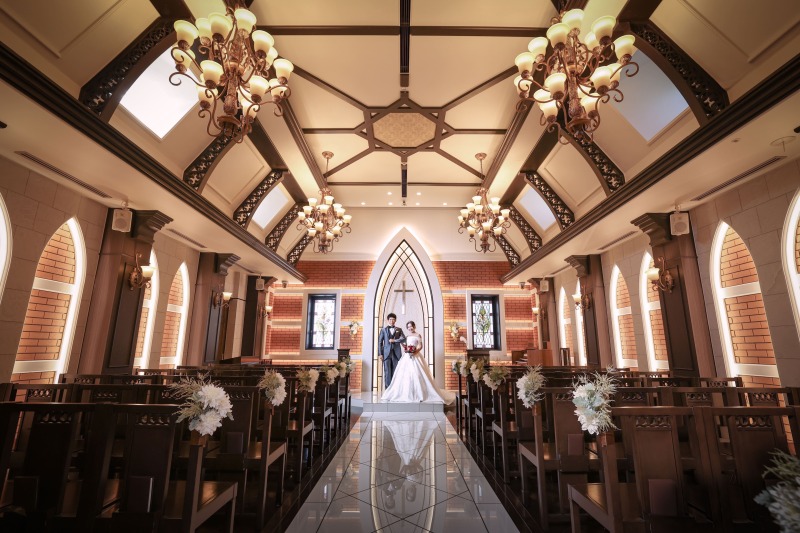 クラシックなチャペルにて