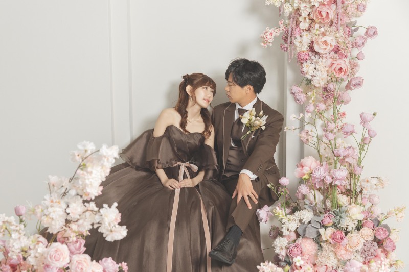 おそろいのブラウンカラーで撮影♡