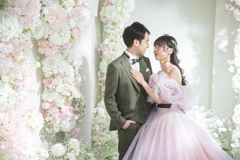 お花に囲まれた幸せショット