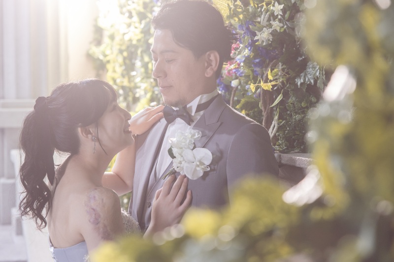 逆光でロマンティックに。