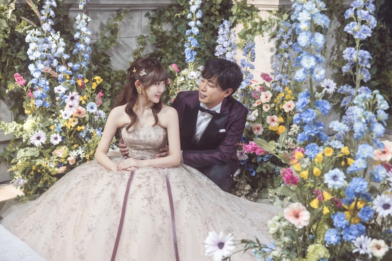 カラードレスにチェンジして、ガーデンへ♪