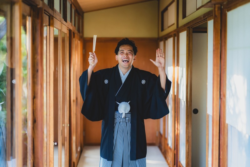 新郎のキャラクター全開のお写真も!