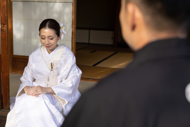 新郎の見つめる先には
