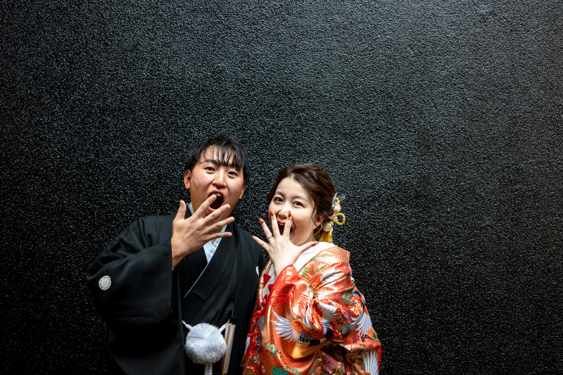 和装でもアレンジ次第でこんなお写真が残せます☆