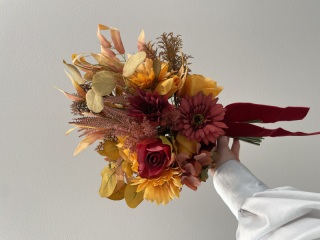 ブーケ　薔薇とガーベラ