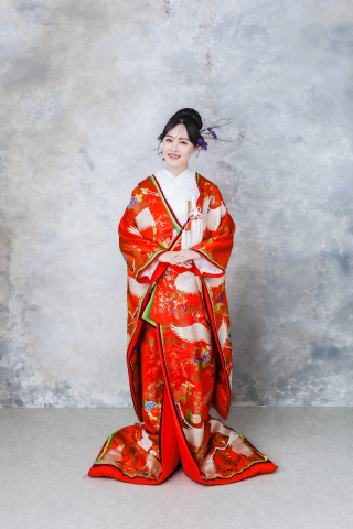 UC-202 鶴に小花（八重がさね）