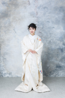 UW-107 菊花牡丹に鶴(色刺繍）