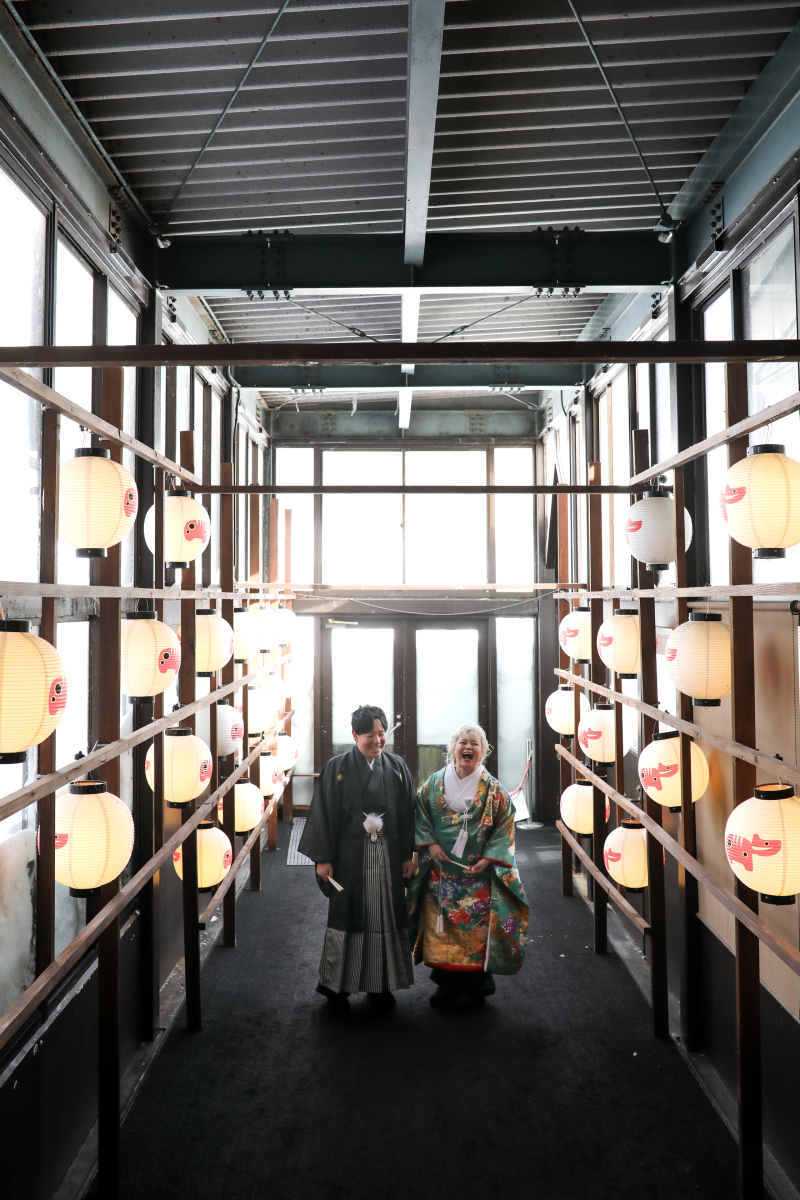 スキー嬢の中の和の空間で