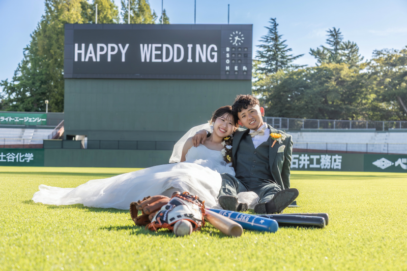試合終了。結果はもちろんHAPPYWEDDING