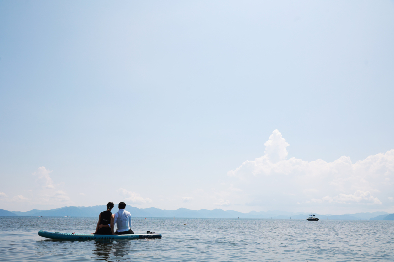 サップに乗って