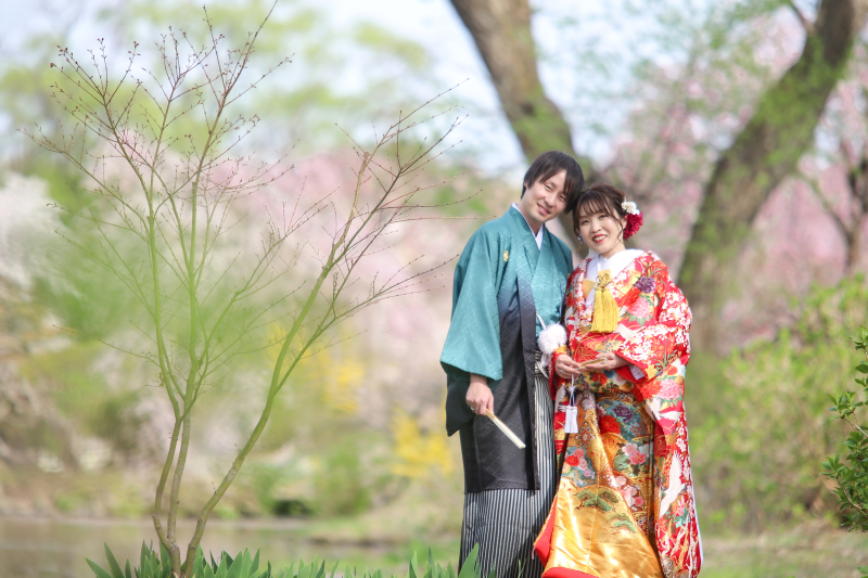 和装に着替えてロケーション撮影へ