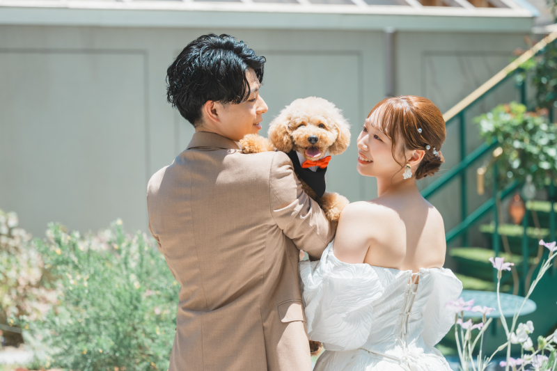わんちゃんとの記念写真