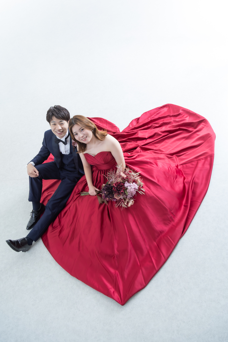 ハート型ドレスショット