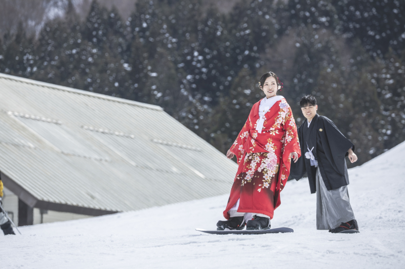 雪上の晴れ姿