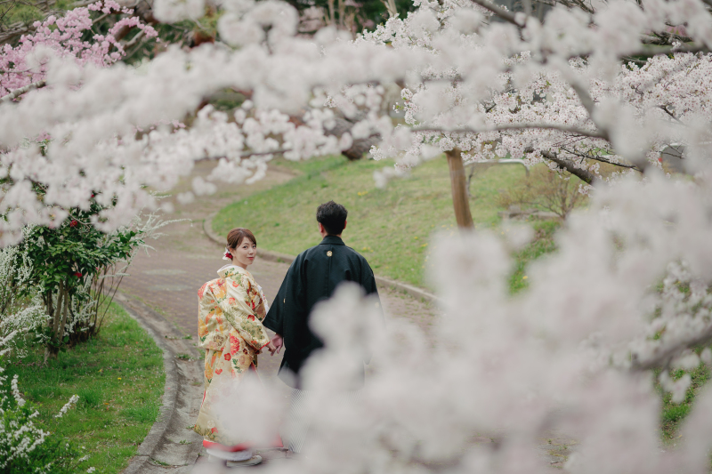 満開の桜に包まれて
