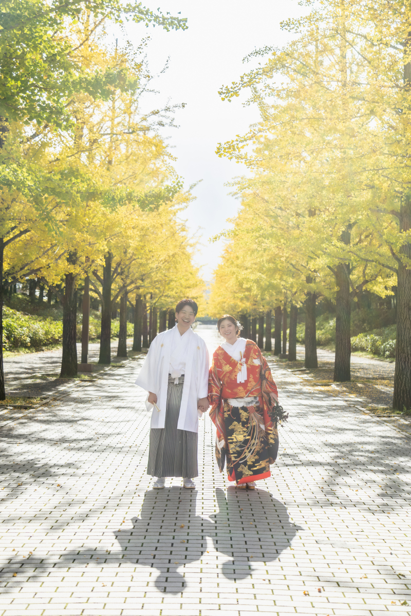 紅葉ロケ1着 スタジオ洋装2着