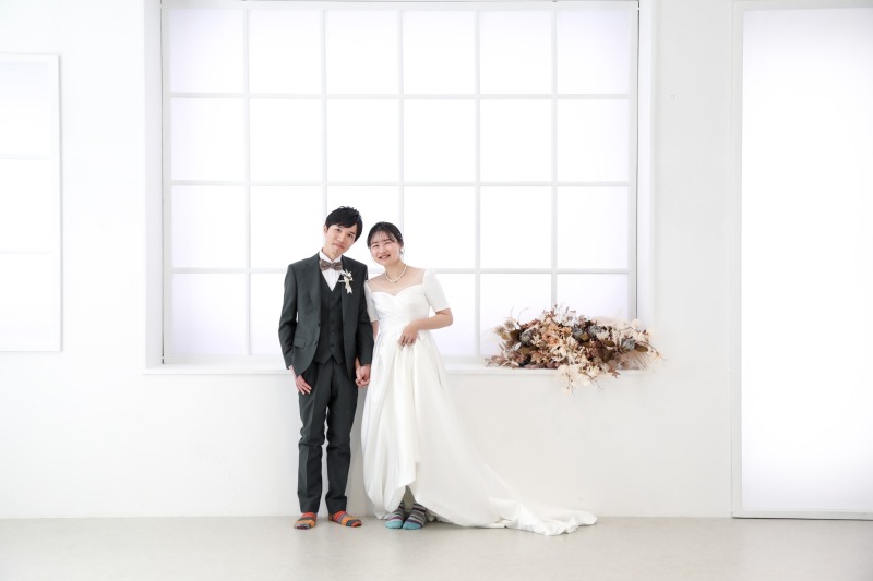 手作り靴下でカシャ