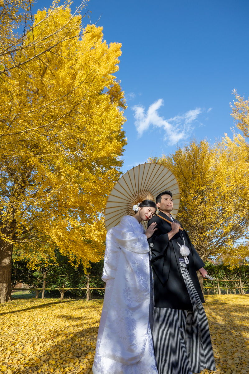 黄金の背景に誓う、力強い愛