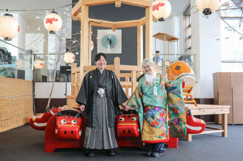 福を呼ぶ、会津の赤べことともに