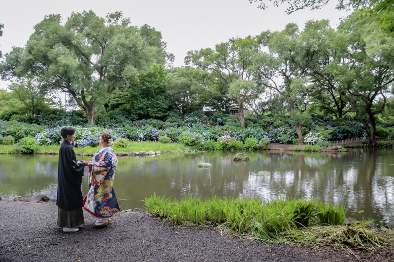 季節の花たちと緑と