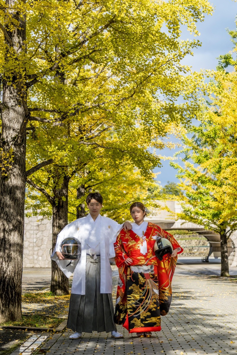 和装×バイク!お二人だけの特別