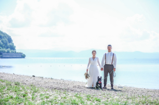 ペットと一緒に撮影(ロケーション)