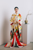 【UC02】鶴と金の松と牡丹(掛下白)